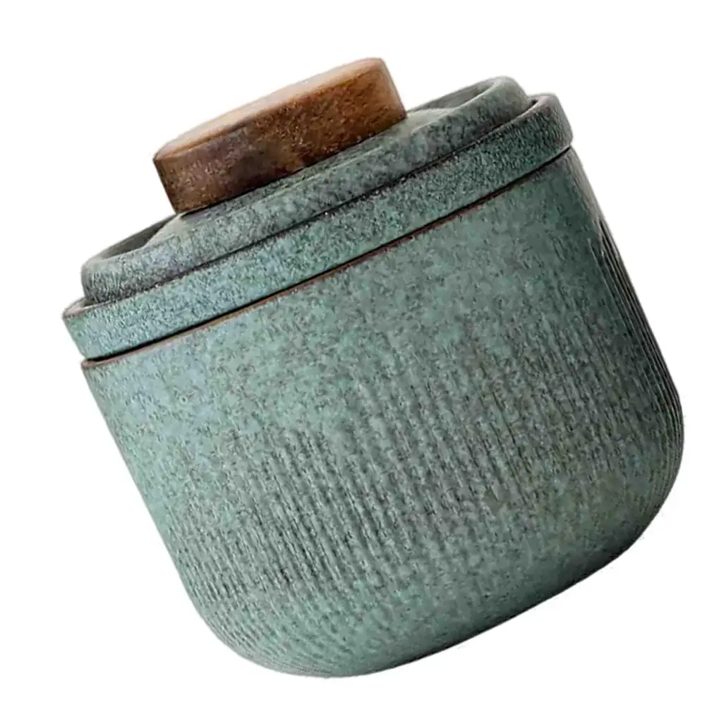 

Set Portable Outdoor Kit Ceramic Wooden Teacup Utensils Easy Use Suitable Brewing Black Green Scented Pu_er Tea Home for Travel