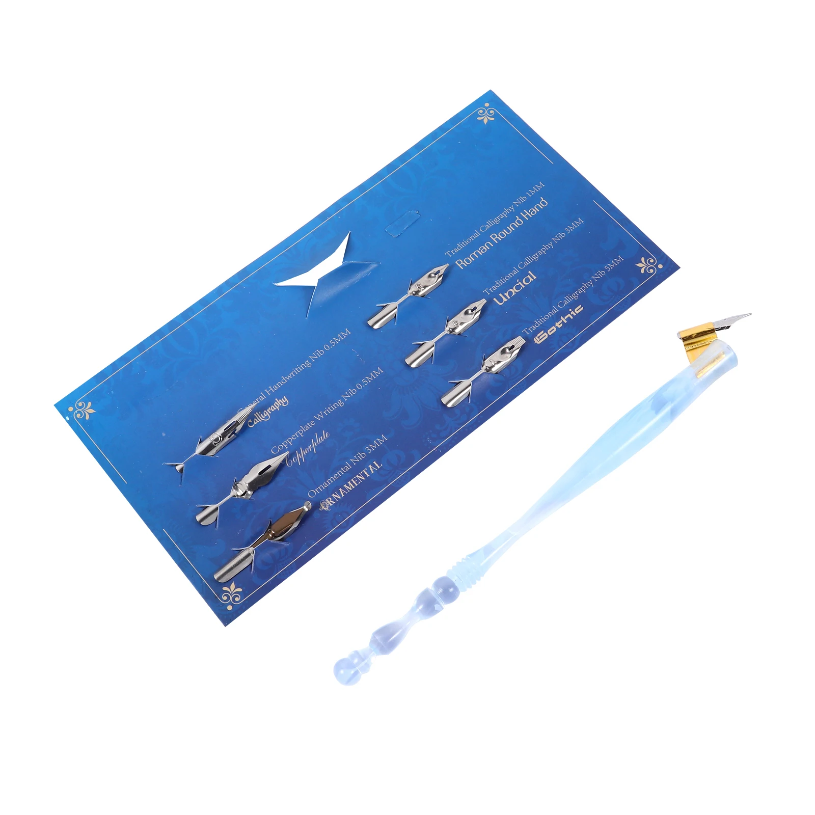 Dip Pen 6 Nibs Calligraphy Starter Kit Wooden Smooth Pen Set For Gift Writing Wear Resistant Gift Supplies