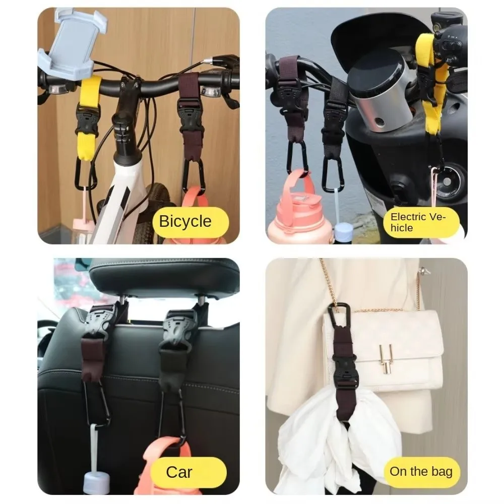 عالية الجودة العالمي دراجة كهربائية معلقة هوك النايلون معلقة الأشرطة أحزمة قابل للتعديل مشبك قفل الأمتعة السنانير تحمل على أكياس #4