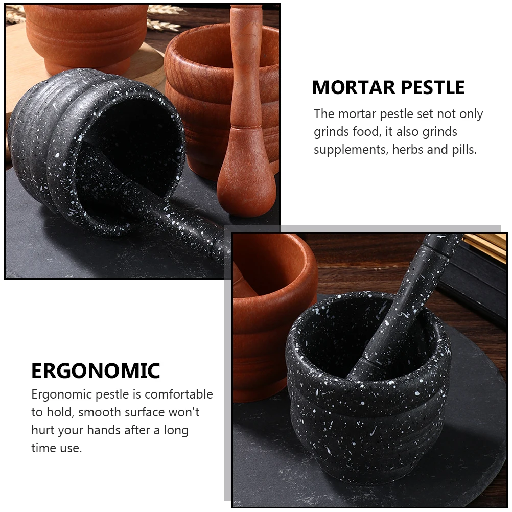 

1 Set Plastic Garlic Masher Pestle Mortar Set For Kitchen Herbs Chili Pills Crusher Household Grinding Tool Kitchen Gadgets