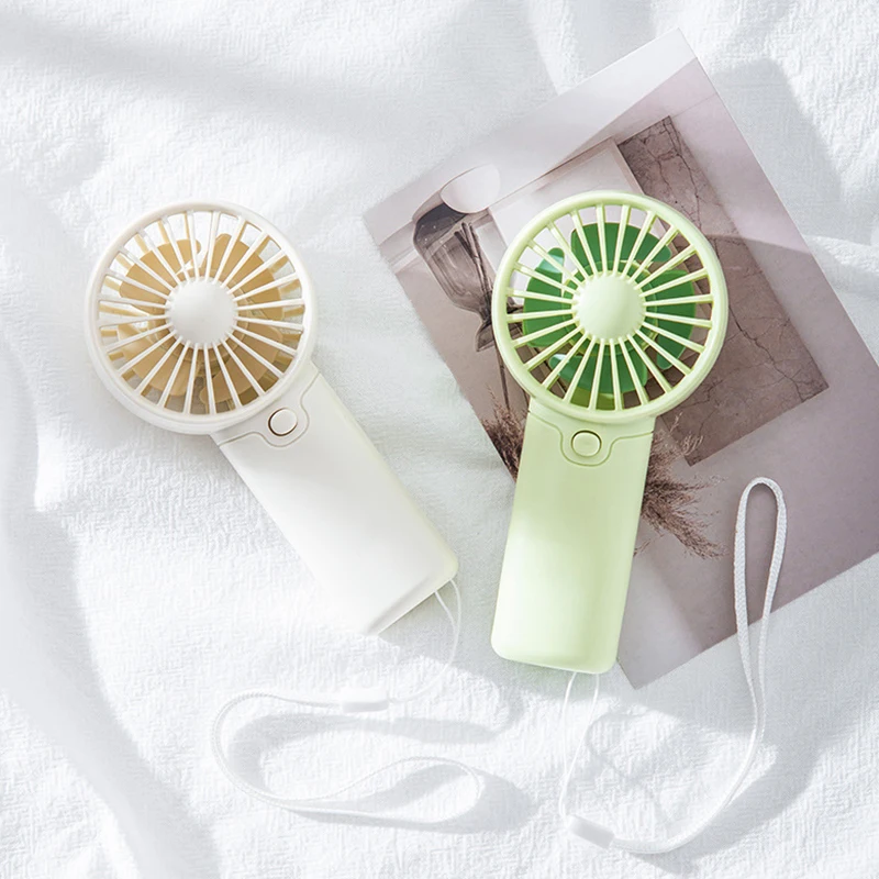 Portable Handheld Fan Small Cooling Fan Eyelash Eyelash Mute Cooler Handheld Fan Mini Rechargeable Desk Pocket Hand-held Fan