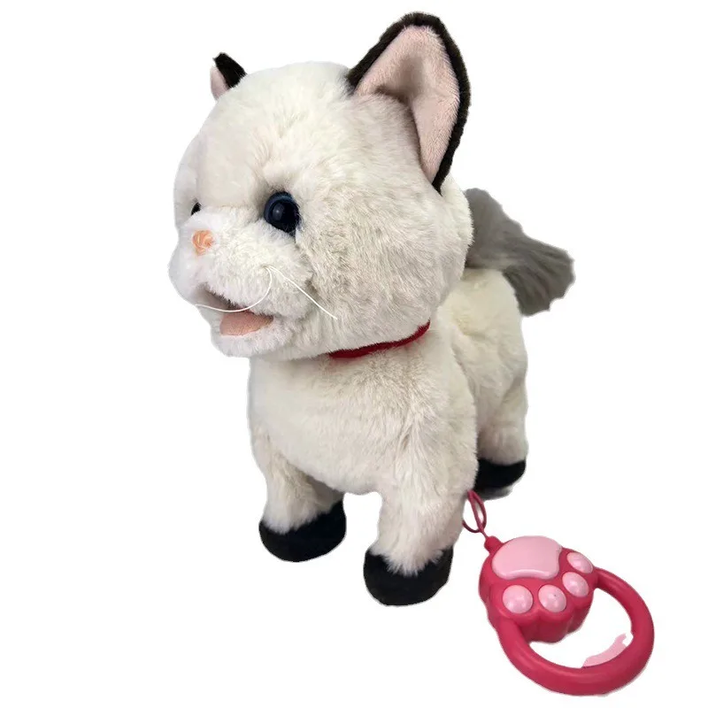 Robot Dog Interactive Sound Control Cat Lick Tongue Electronic Plush Puppy Toys Talk Bark Sing Song Music Animal For Kid Gifts