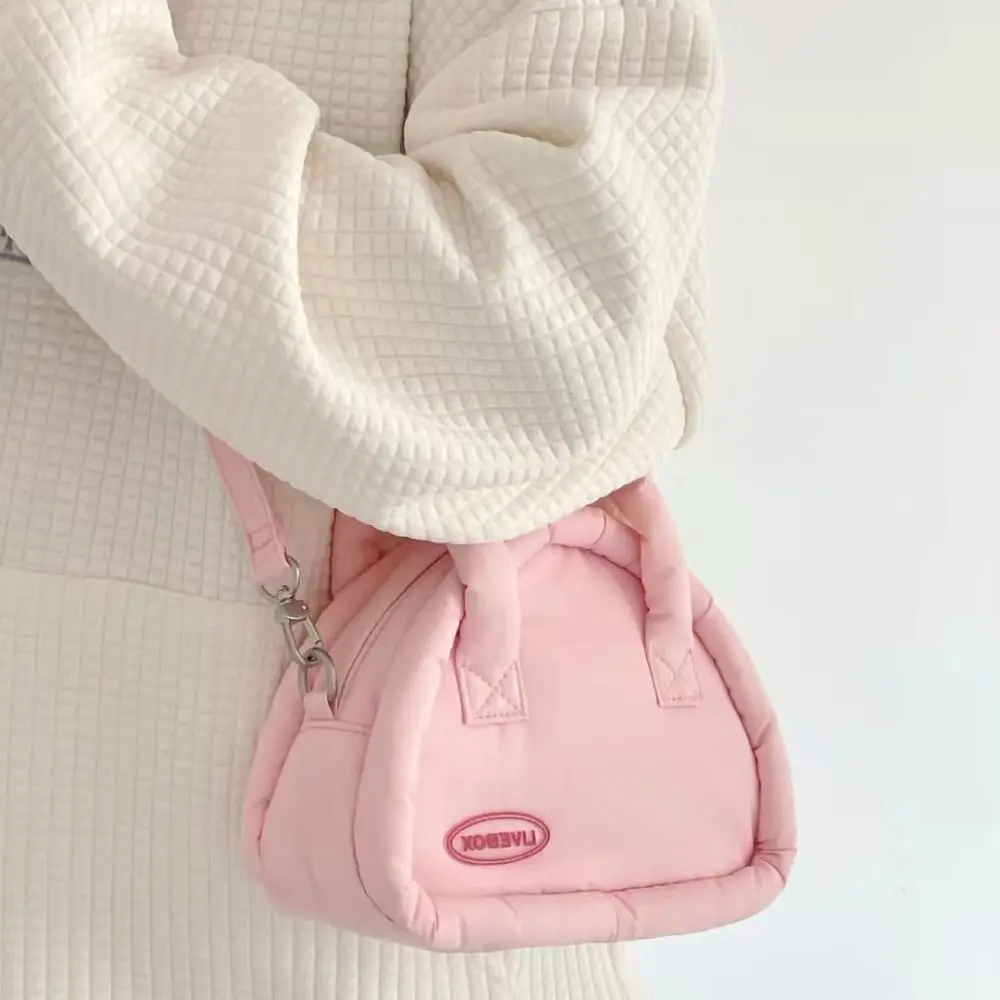 Bolso de lona de nailon con nube para chica, bandolera de gran capacidad, de algodón, para maquillaje