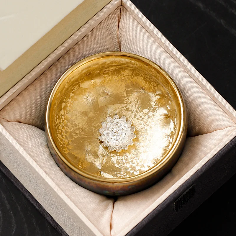 

Silver-inlaid colorful peacock gilded Jianzhan Kung Fu tea cup personal exclusive master cup pure hand-made tea cup