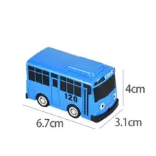 Children's mini cartoon bus toy, bus rally car anime model, chibi traffic pullback school bus, holiday gift for boys and girls