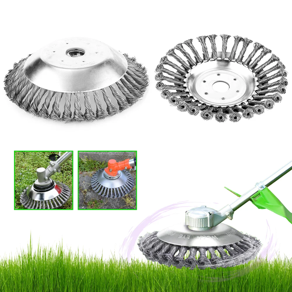 Steel Wire Grass Trimmer Head 6/8 Inches Steel Grasss Trimmer Head Brushcutter Wire  Weed Blade for Garden Lawnmover Power Tool