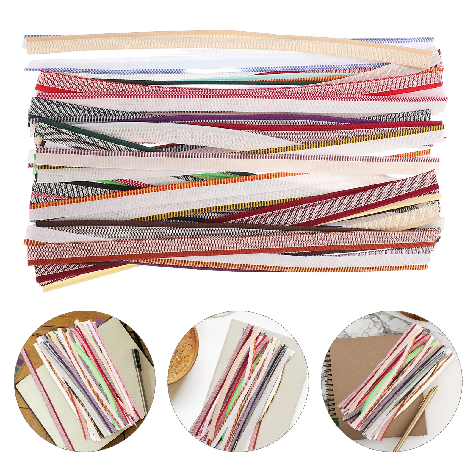 52 Pcs Book Binding Supplies Press Bookbinding Fabric Head Bands Headband Cloth Cotton Materials Photo Album
