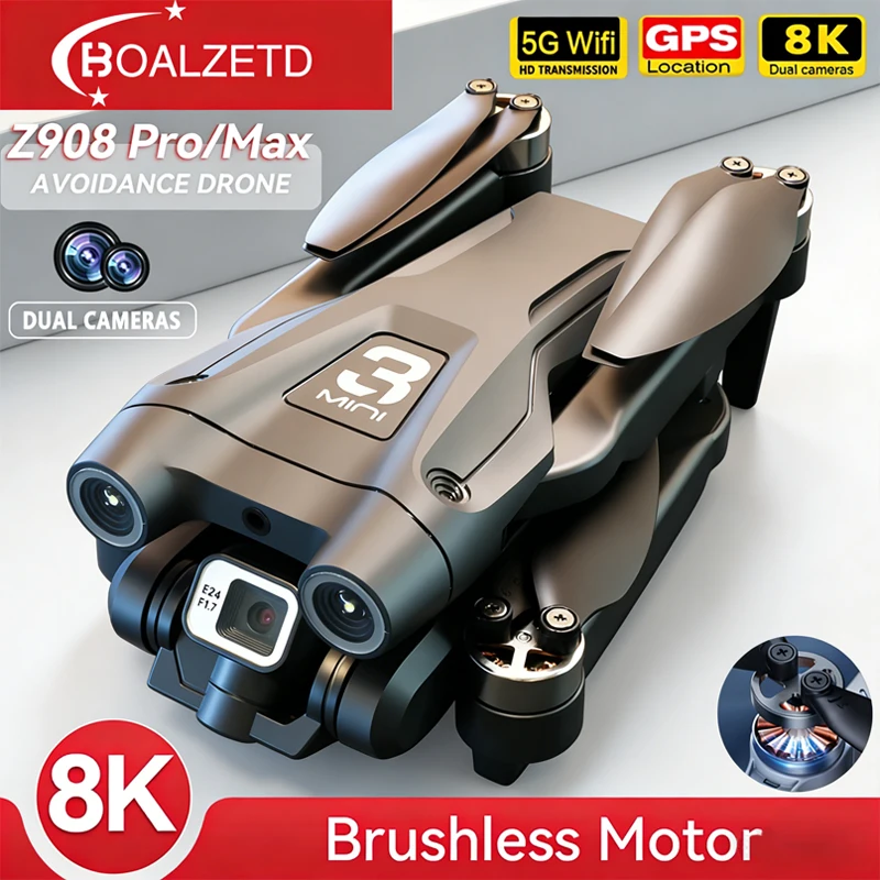 

Новый мини-дрон Z908 с камерой 4K/8K HD, обходом препятствий, аэрофотосъемкой, бесщеточным двигателем, складной радиоуправляемый квадрокоптер, игрушка-подарок