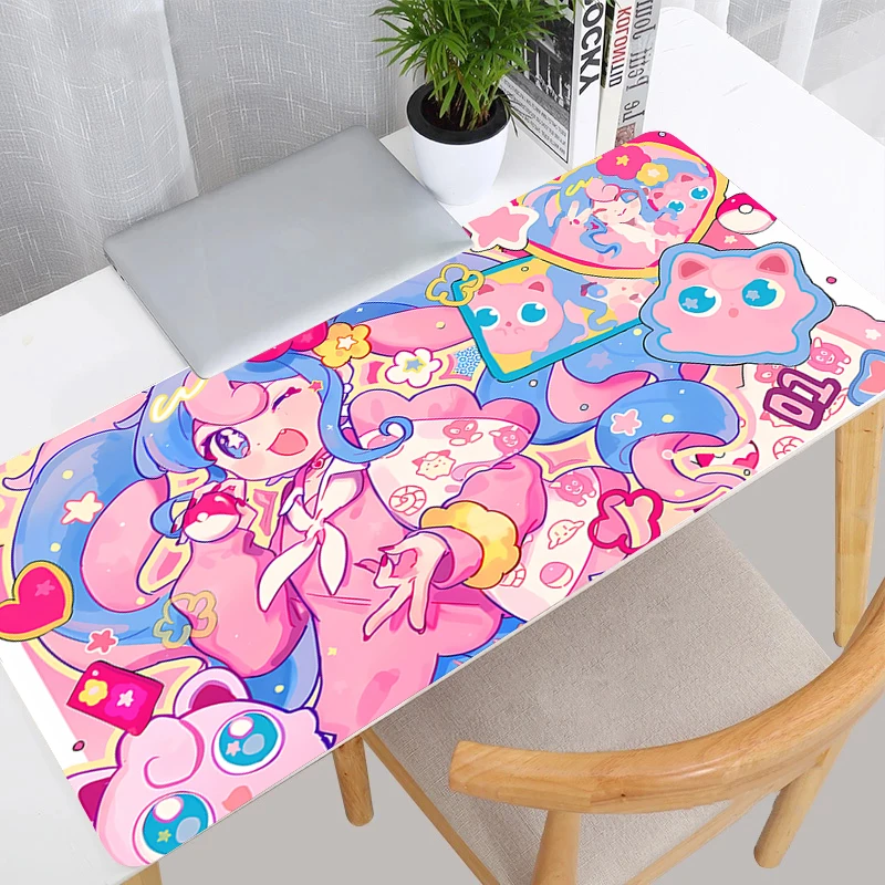 90x40cm Mouse Pad Gamer Large Computer Pokemon Pikachu Notebook Pc Mousepad Carpet Gaming Accessories Keyboard Desk Mat