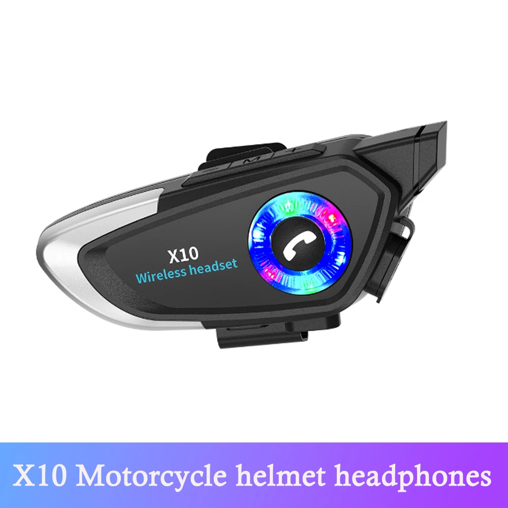 

X10 Motorcycle Bluetooth Helmet Headset BT5.4 Wireless Handsfree Call Music Player Headphone Noise Reduction Moto Earphone