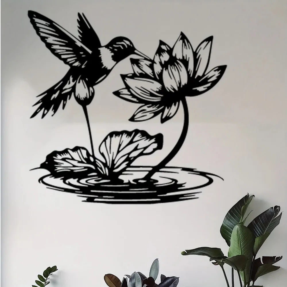 Hummingbird Metal Wall Art Sculpture for Garden Outdoor Rustproof Fence Decor