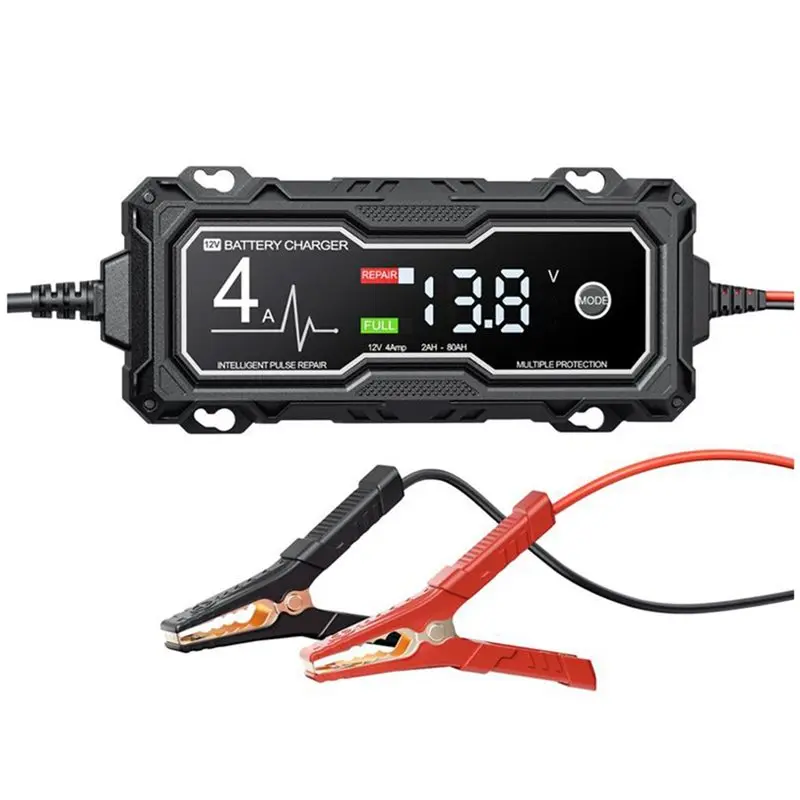 

Smart Battery 12V 4A EU Plug For Motorcycle Car Battery Trickle Charging Function Repair