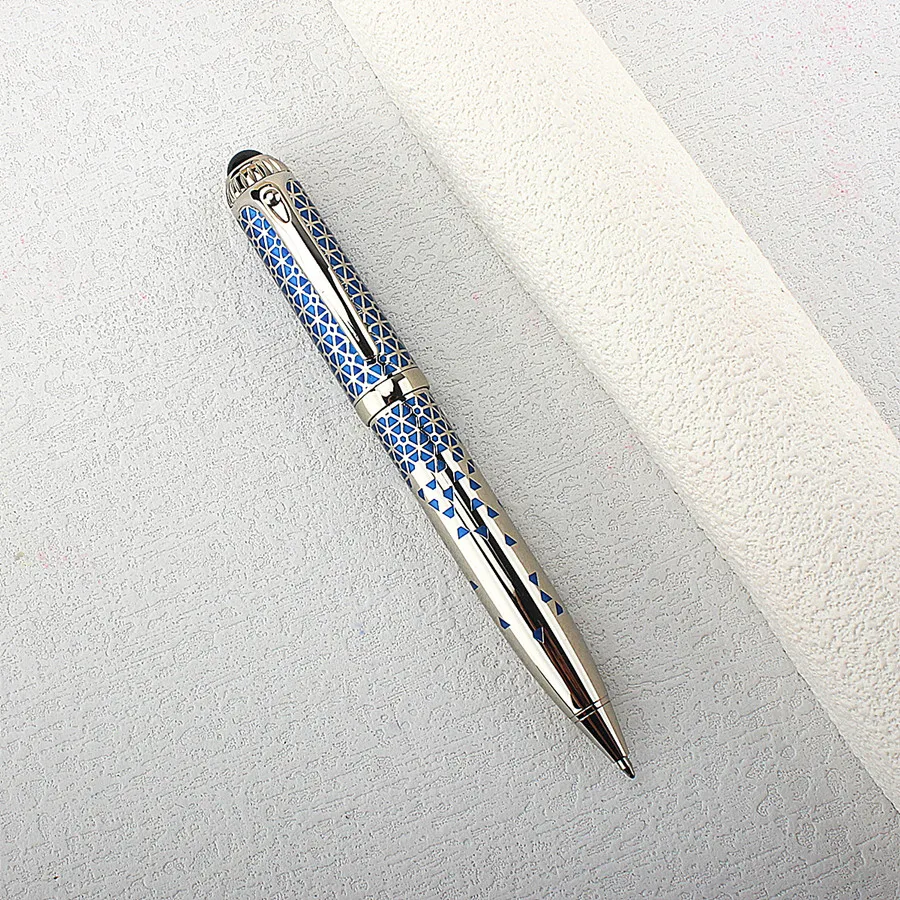 Metal Ballpoint Pen, Blue Ink Medium Point 0.7mm Smooth Writing Retractable Ball Point Pen Business Signature Pen