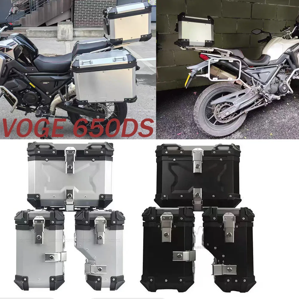 

45L Top Box 38L Side Luggage Box For VOGE 650DS DS650 650 DS Motorcycle Luggage Rack Side Rack Travel Trunk Bracket