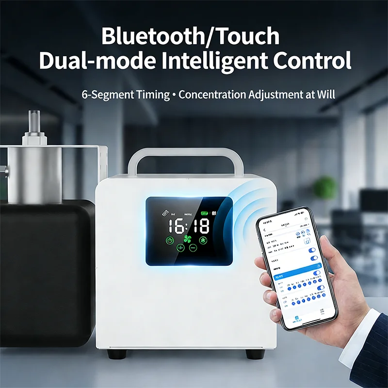 1000ml Bluetooth APP Large Space Hvac Split Perfume Dispenser Aroma Machine Waterless Essential Oil Scent Machine 4000cbm
