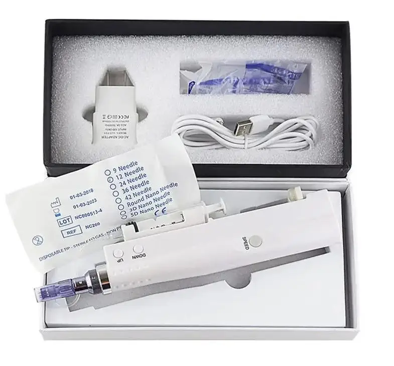 Mini Nano Meso Gun Hydra Injector Aqua Derma Pen Nano Mesotherapy Microneedle Pen Meso Gun Portable Smart Injector Pen Facial Tr