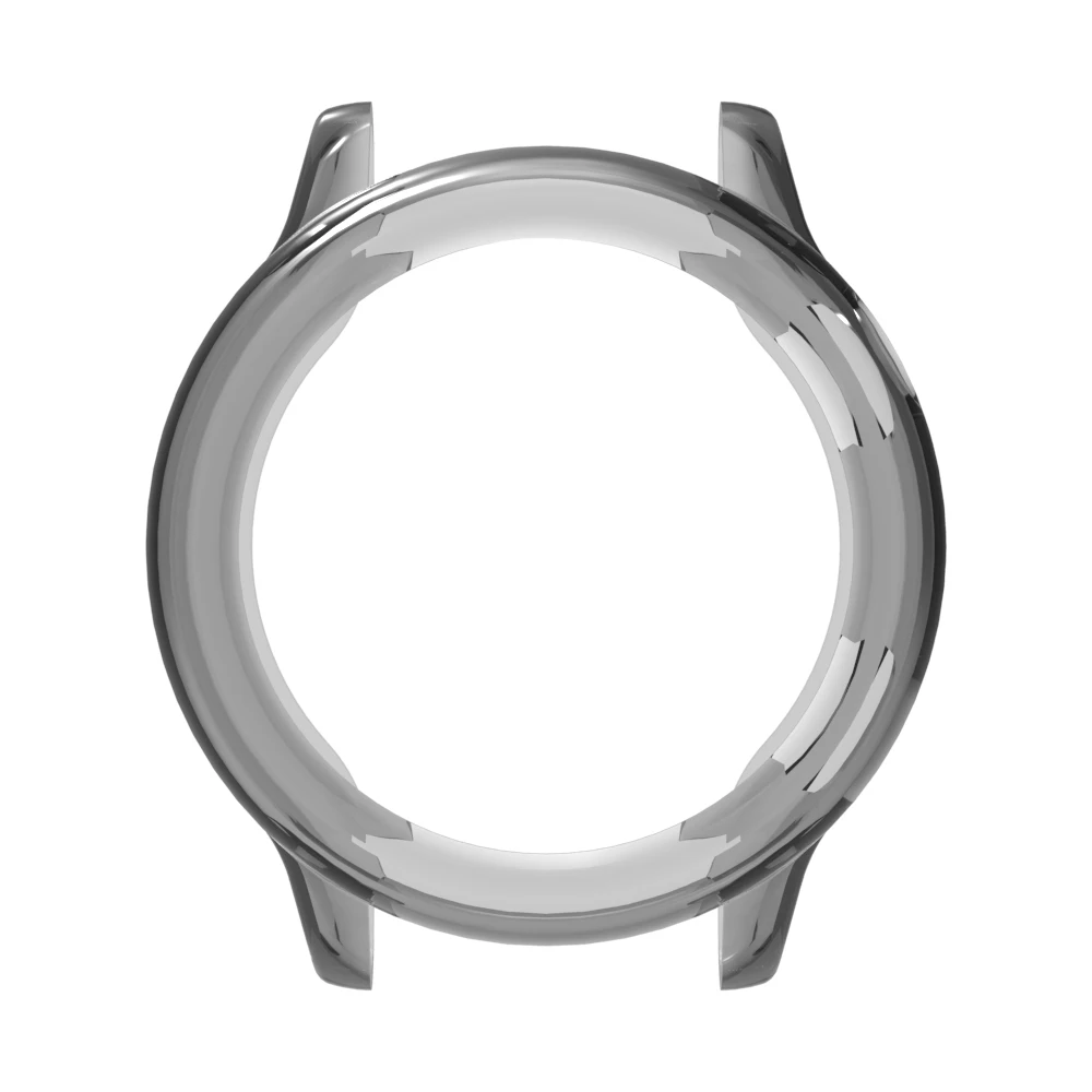 For Garmin Vivoactive 6 Protective Watch Case Soft TPU Hollow Out Cover - Transparent Black