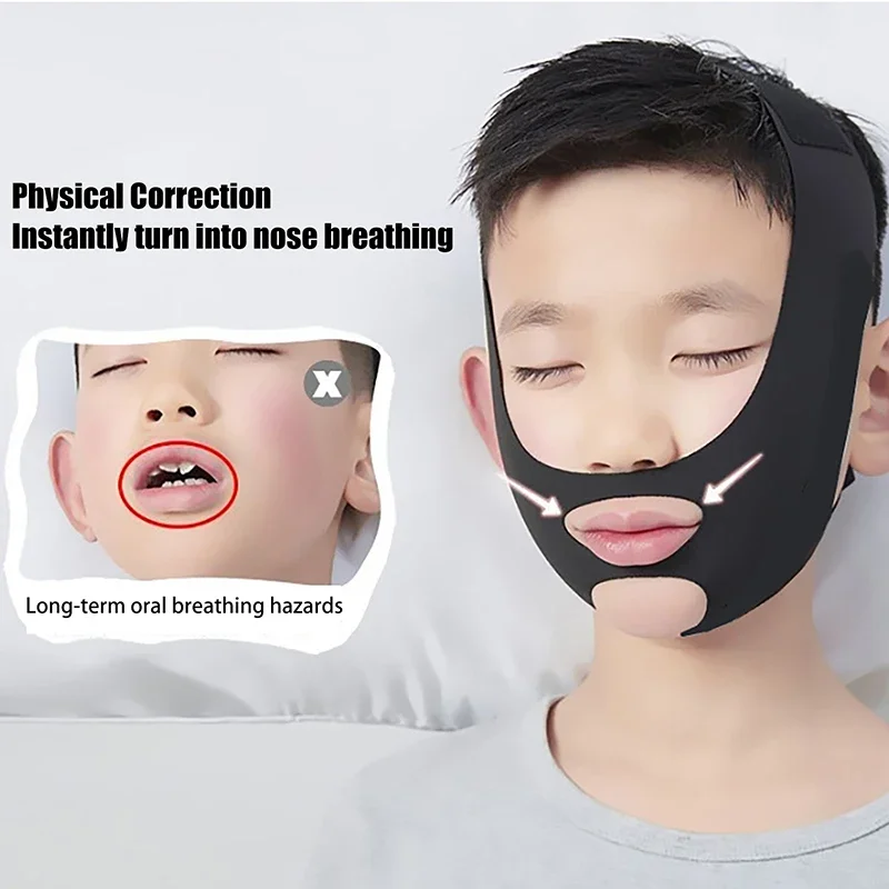 

Children Sleeping Anti-Open Mouth Prevent Mouth Opening V-face Bandage Faces Mask Skins Tightening Correction Child Sleep Habits