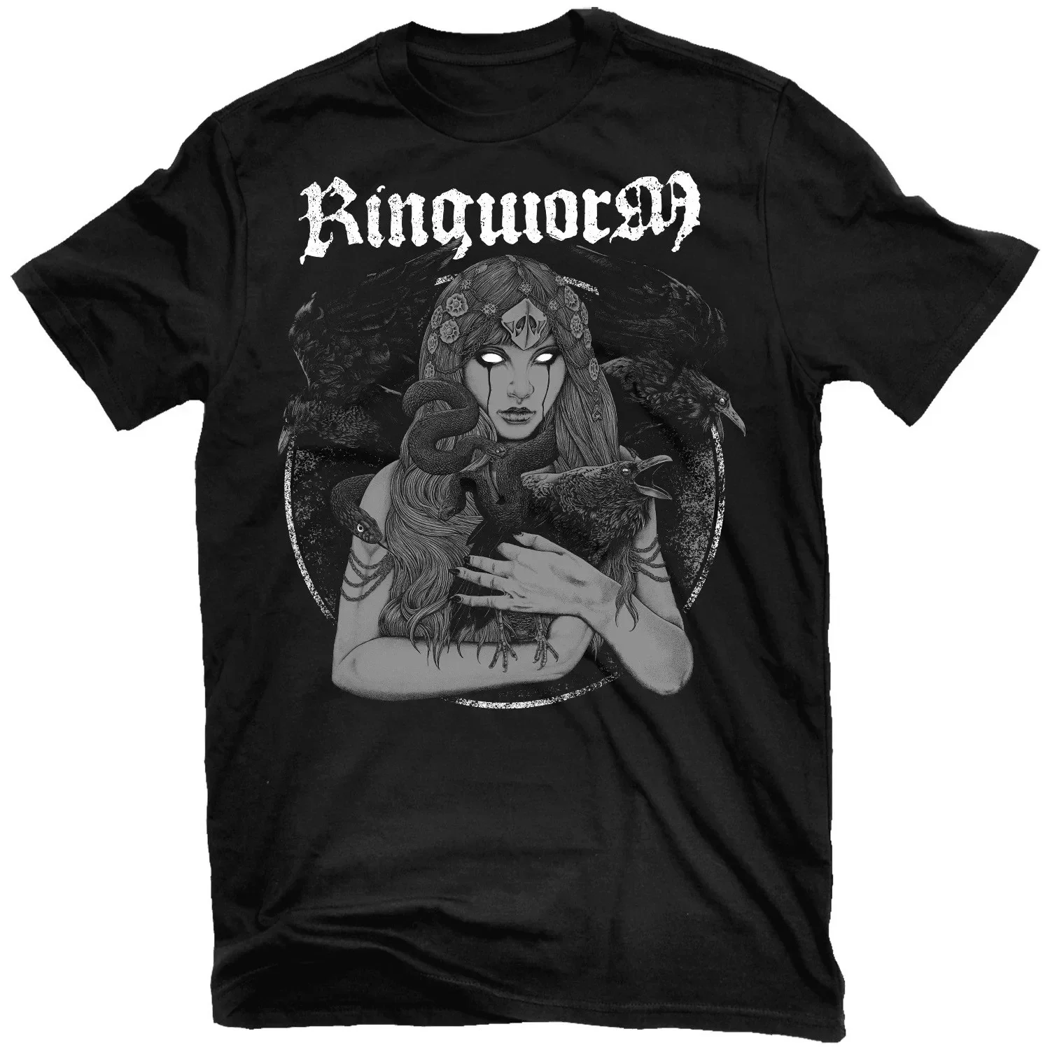 

RINGWORM Змеиная церковь с графическим принтом, летние роскошные брендовые хлопковые мужские и женские футболки с короткими рукавами, уличная мода