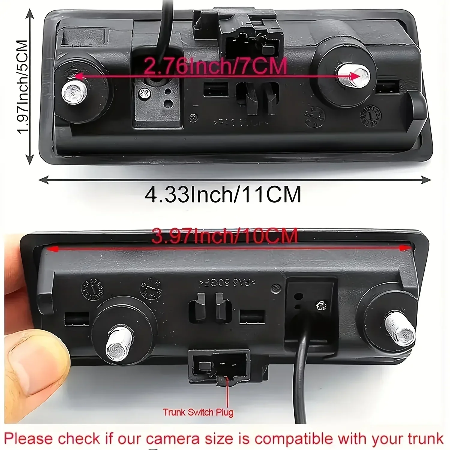 VW Golf Jetta Tiguan Reverse Camera RV with Dynamic Trajectory Guide Line - for Audi VW Passat Touran Sharan Touareg 2011-2016