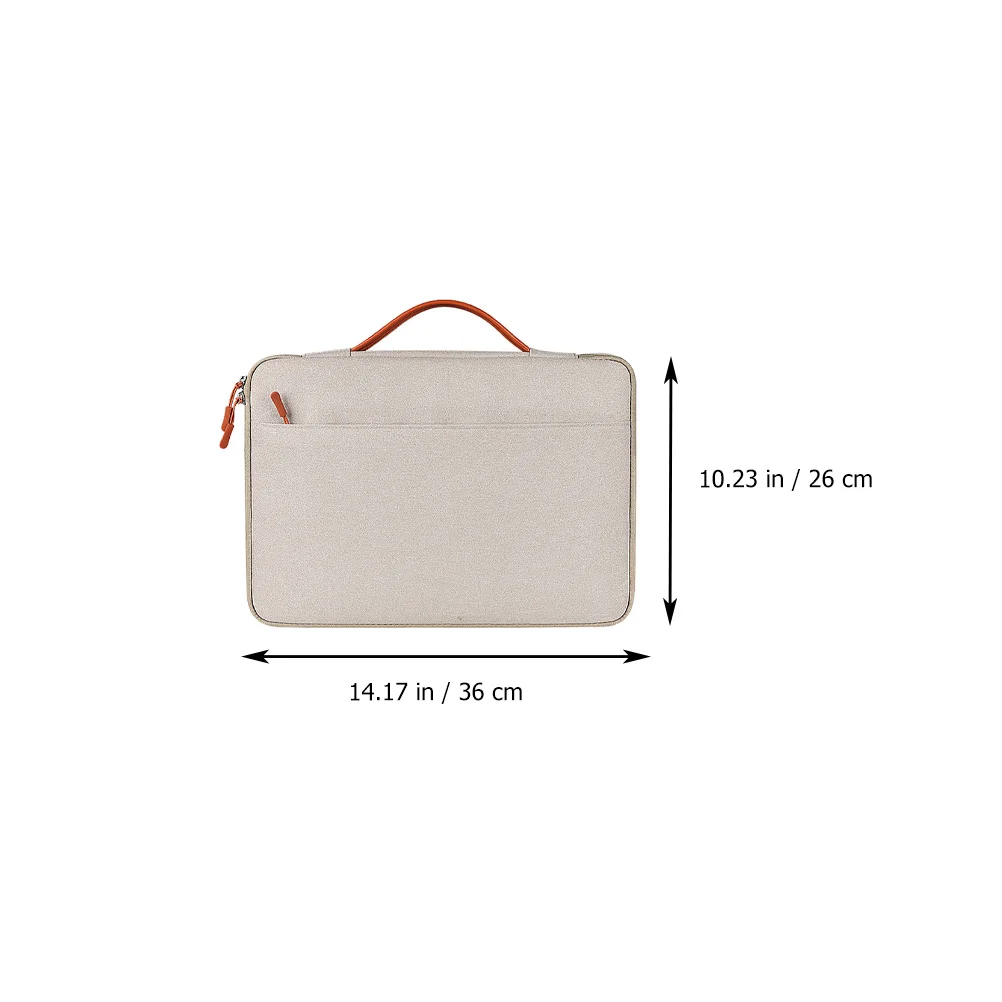 

1Pc Durable Laptop Sleeve Lightweight Notebook Pouch with Double Zippers and Front Pocket