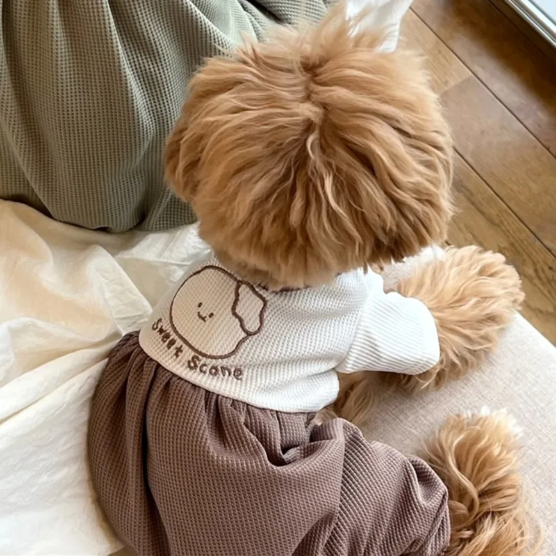 

Puppy Home Pajamas Pet Summer Four Legged Pants Teddy Cartoon Jumpsuits Bichon Breathable Pullover Casual Dog Clothes