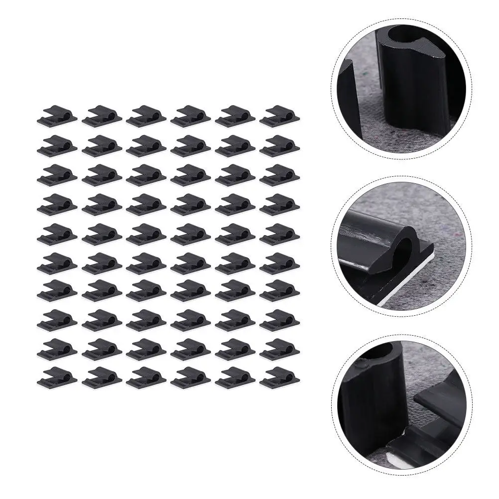 120Pcs Wire Organizer Clips Self Adhesive Cord Management Clamps for Car Home Office Cable Fixation Kit Cord Management