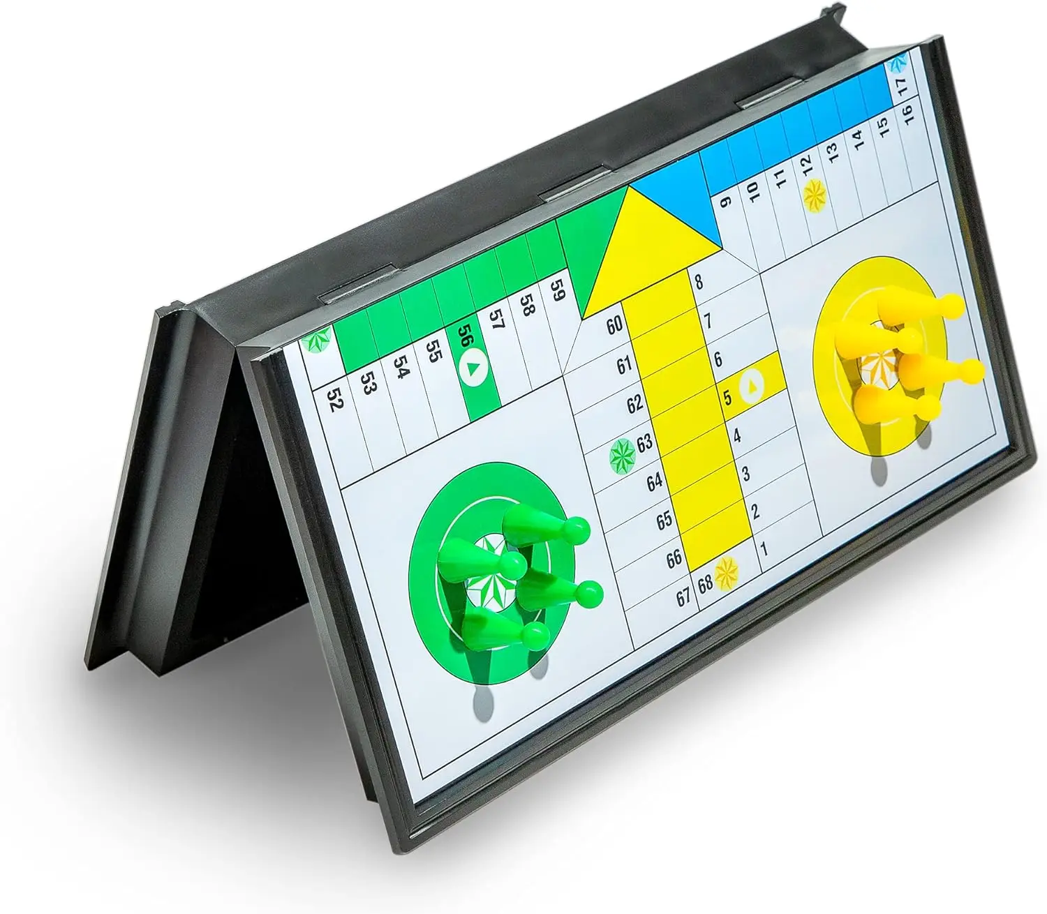 루도 자석 접이식 여행 보드 게임 세트 - 9.75인치