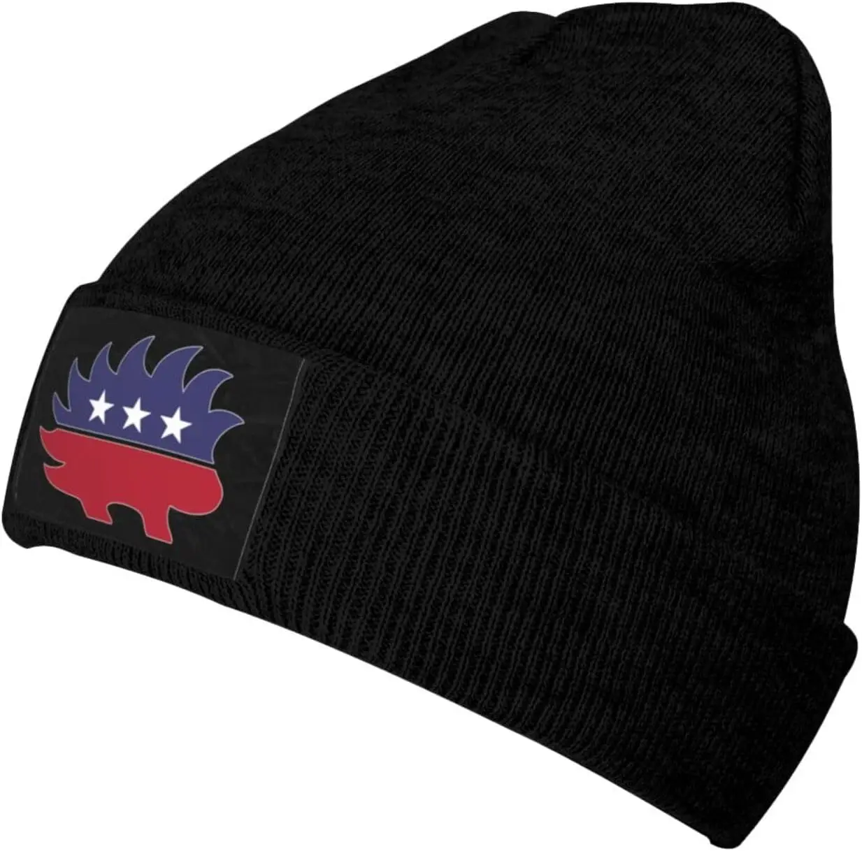 Libertarian_Porcupine Flag Knitted Hat Woolen Hat Warm Fashion Outdoors Sknitted Hat Unisex