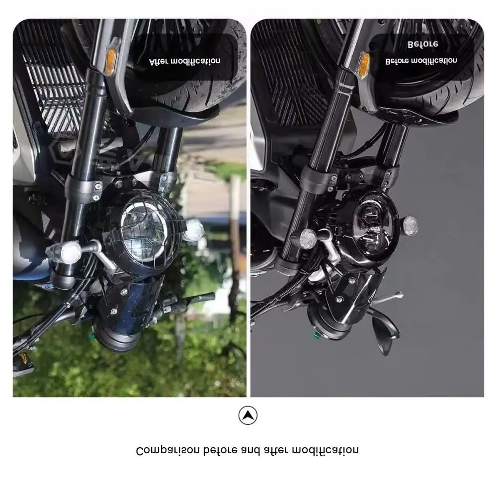 For Kove 625V Motorbike Rustproof Retro Headlight Grille Front Lamp Protective Cover Shock Resistant Lossless Install Accessory