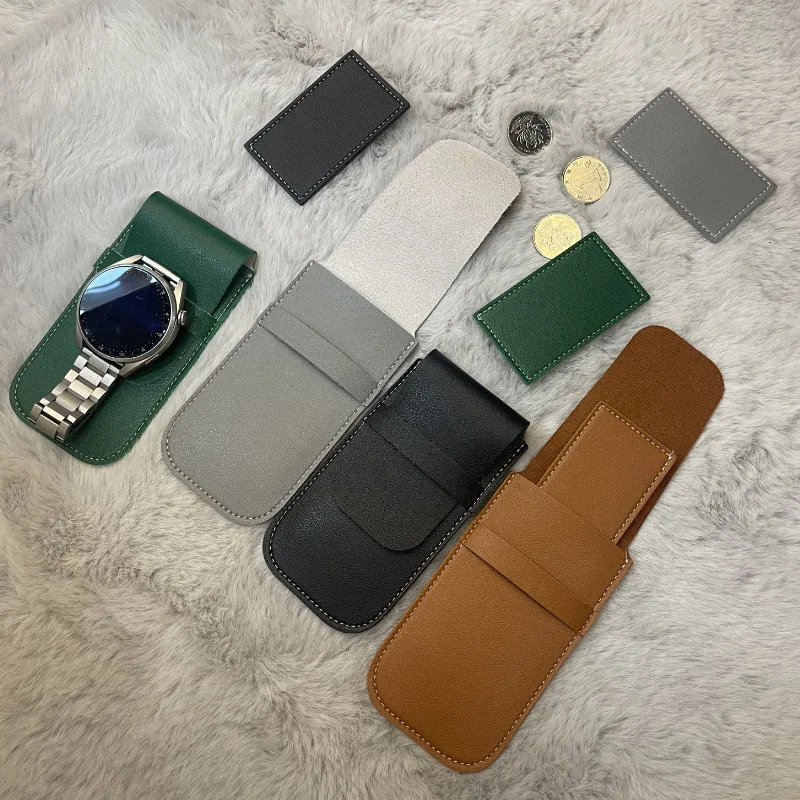 

New Model PU Leather Watch Storage Bag Scratch-Resistant Portable Watch Storage Bag Travel Flip Cover Portable Watch Case