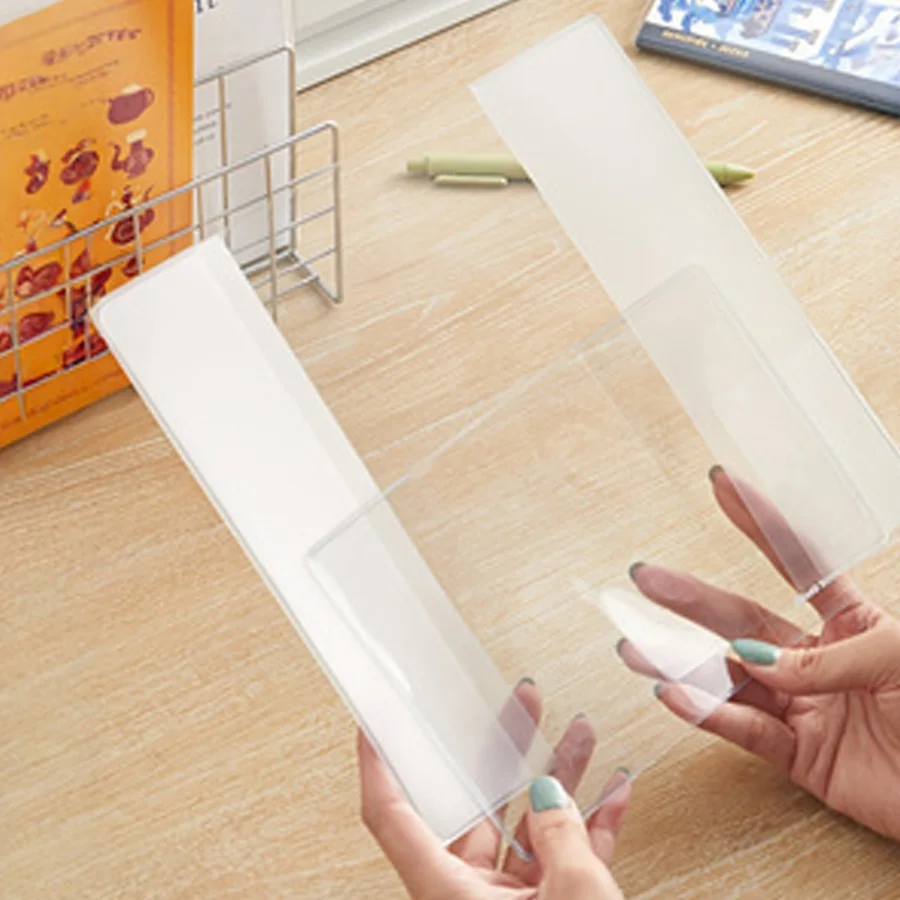 1pc A6/B7 Book Cover Shell, Certificate/Notebook Cover, Dirt/Scratch Resistant, Transparent, Clear and Simple image 3