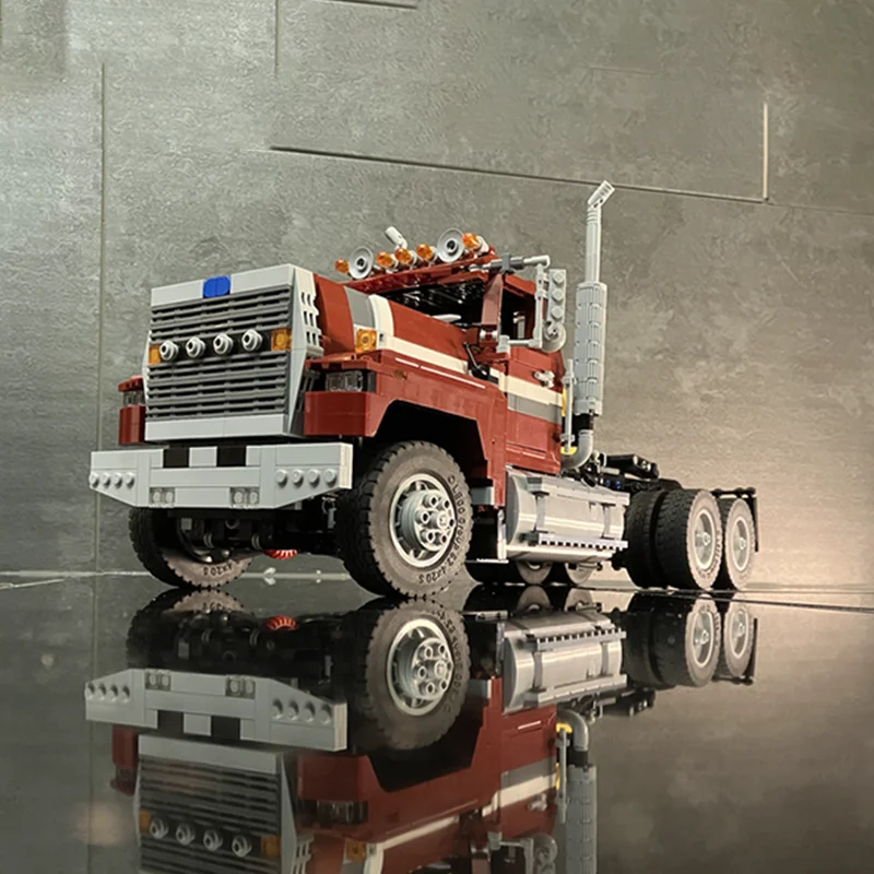 2208ピース MOC セミトレーラー 大型トラックモデル モジュール式DIYビルディングブロック 子供向け組み立てディスプレイ玩具 フェスティバルサプライズギフト