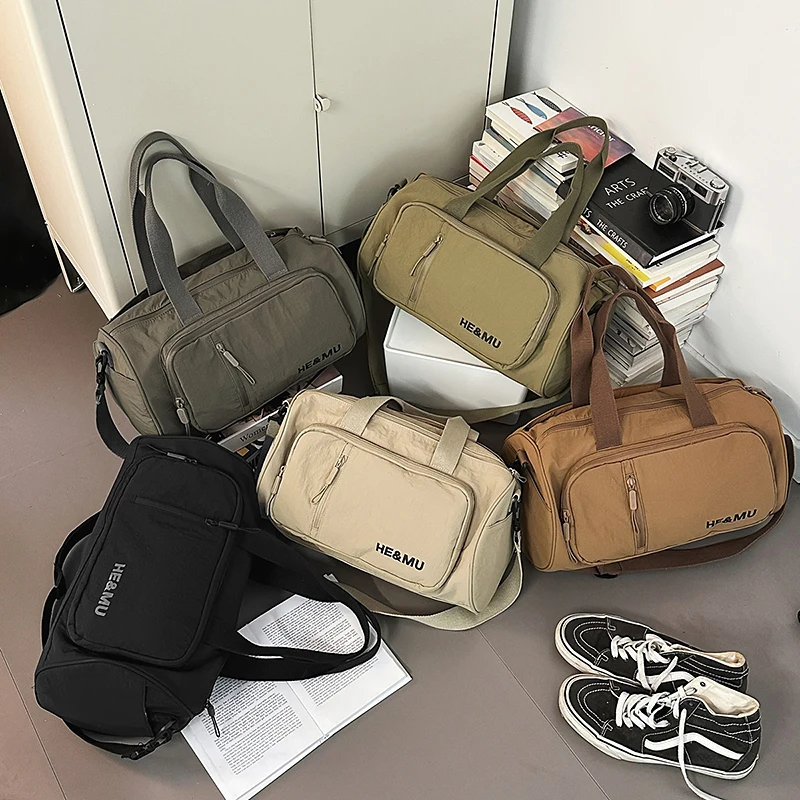 حقيبة كروس كاجوال ذات سعة كبيرة حقائب كتف للسفر للجنسين حقيبة رياضية للياقة البدنية محمولة تحمل حقيبة ظهر عصرية بحمالة