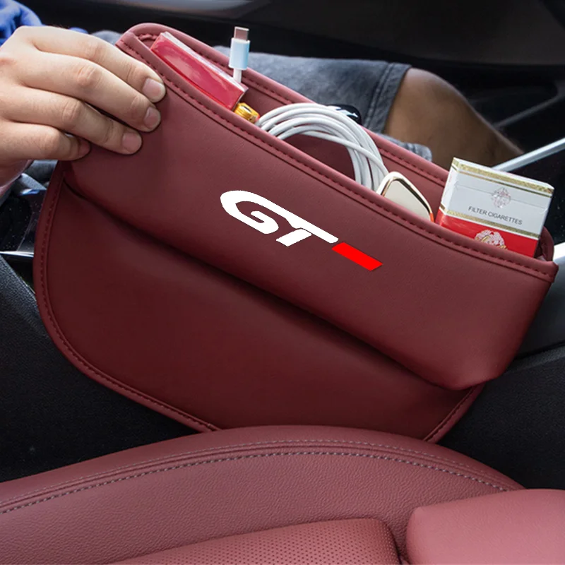 Car Seat Organizer Crevice Storage Box Car Organizer Gap Slit Filler Holder for Peugeot gt gti gtline 508 5008 3008 208 2008 308