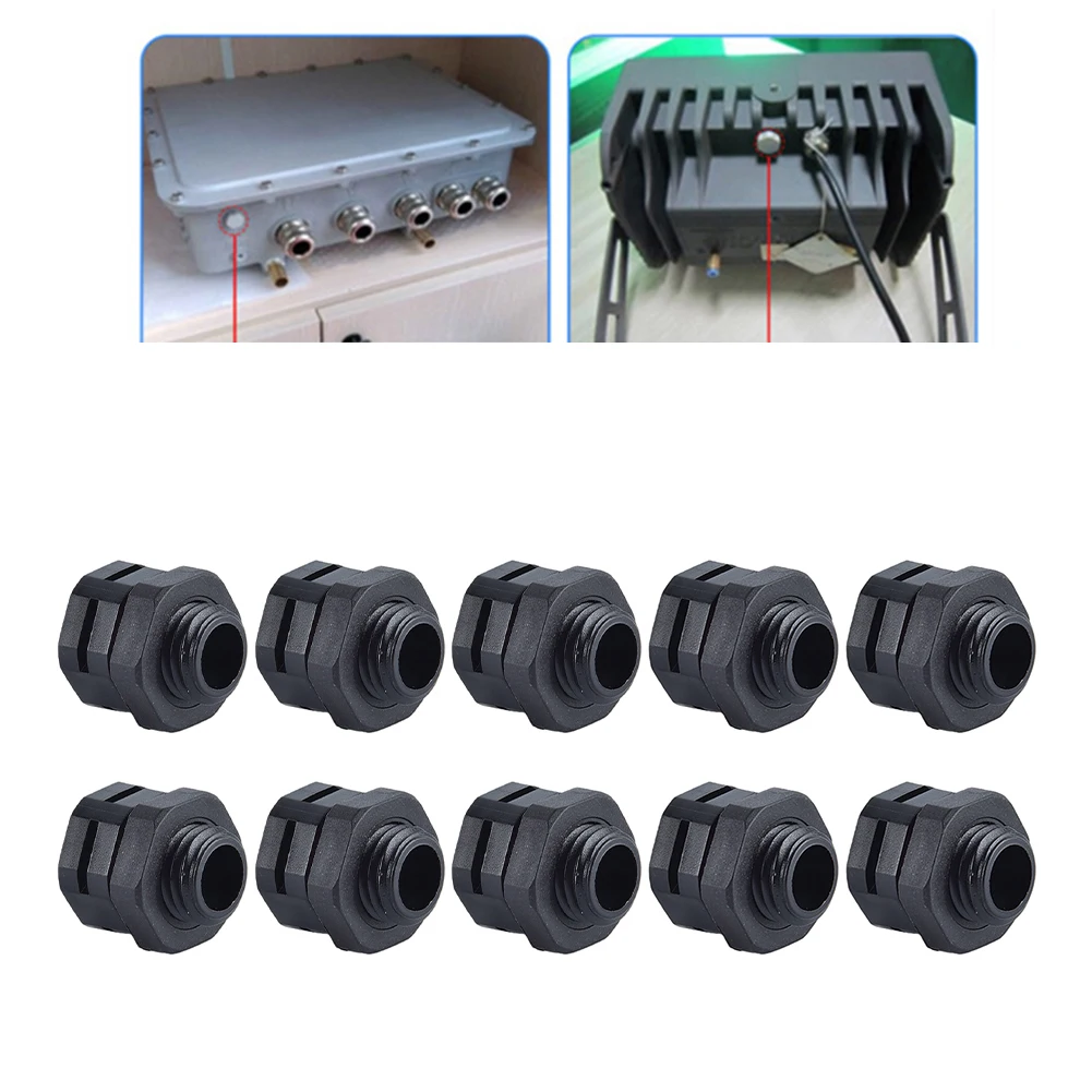 10-Pack Plastic Ventilation Valves For For Outdoor Security Lighting Fixtures With IP68 Dustproof And Waterproof Performance