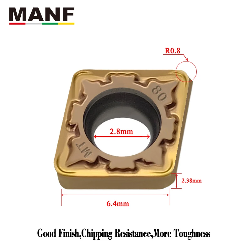 MANF 30/20/10 قطعة تحول إدراج CCMT060204 الداخلية مملة كربيد إدراج ارتداء مقاومة قطع التصنيع باستخدام الحاسب الآلي