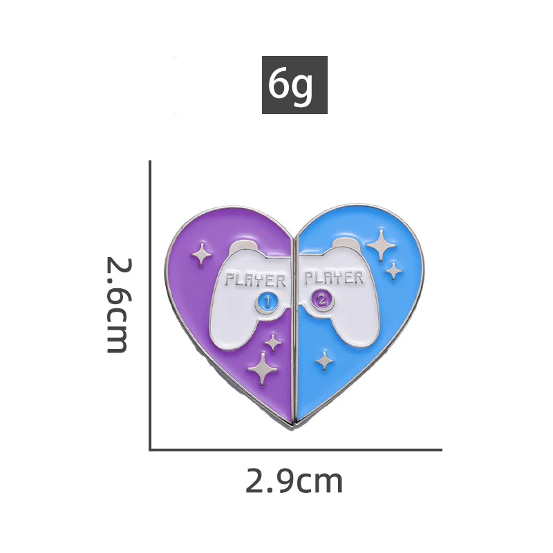 Niebieska miłość automat do gier broszka akcesoria odzieżowe plecak stop broszka odznaka emaliowane przypinki sprzedaż hurtowa