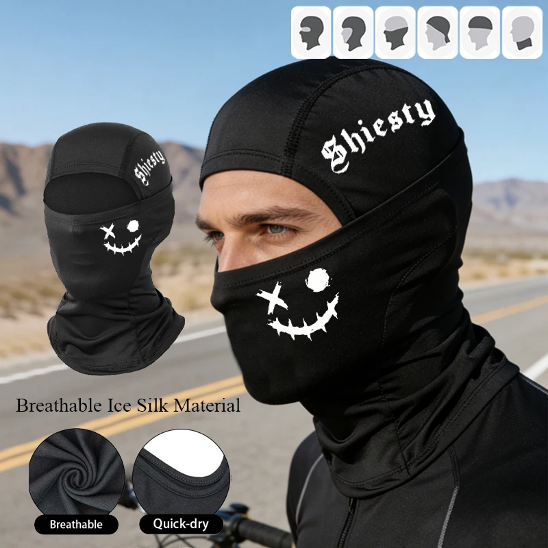[Shiesty Balaclava Hat] - Breathable Ice Silk Design,Grimace Print Design, Suitable For Outdoor Sports, Sun Shading,Ski Mask
