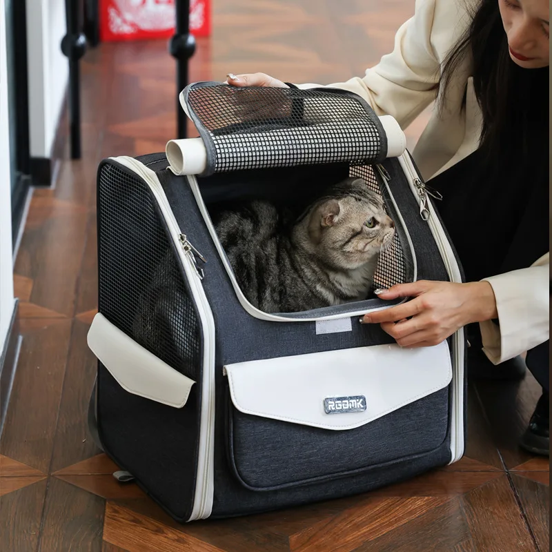 New Oxford Pet Suitcase Draw-Bar Frame Trunk With Wheels Cat Travel Knapsack Dog Backpack Carrier