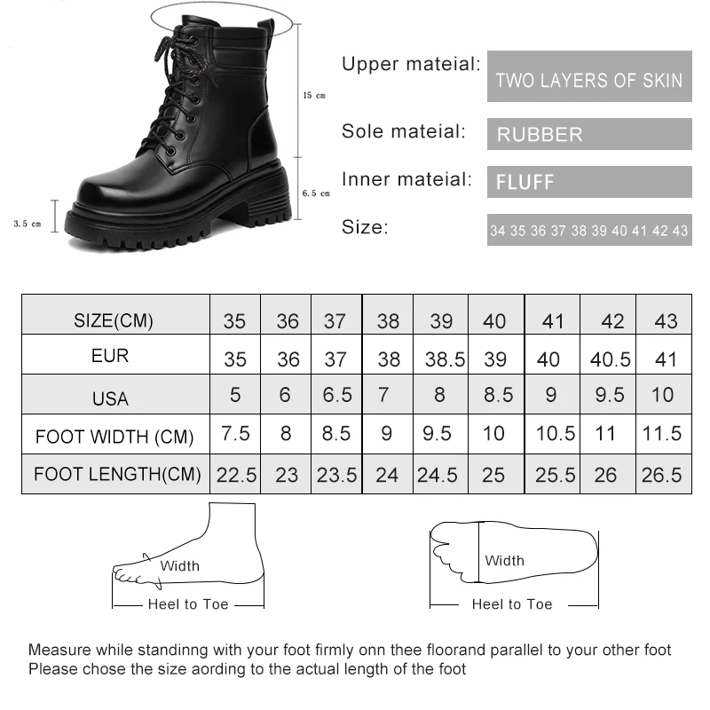 AIYUQI Ankle Boots Women 2024 New Genuine Leather Winter Boots Women Large Size High Heel Platform Women Snow Boots