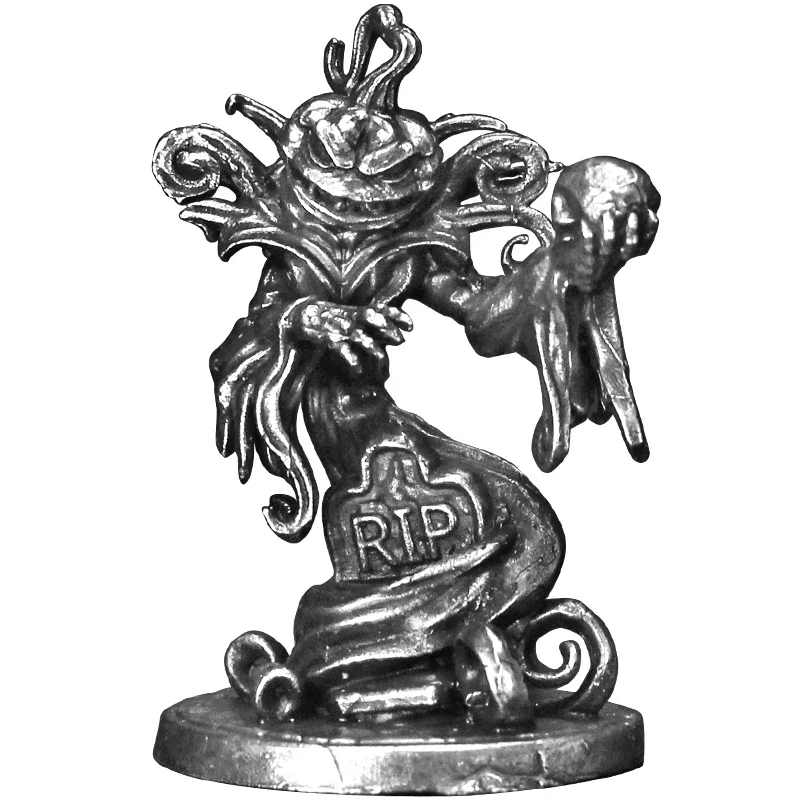 할로윈 호박 사신 군인 모델 액션 피규어 장난감 보드 게임 조각 미니어처 장식 액세서리 금속 입상