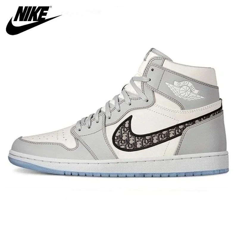 Nike  Air Jordan Retro 1 One AJ1 high 85 Black White Light Smoke Grey UNC Toe Women Men Sports Sneakers Basketball Shoes OA