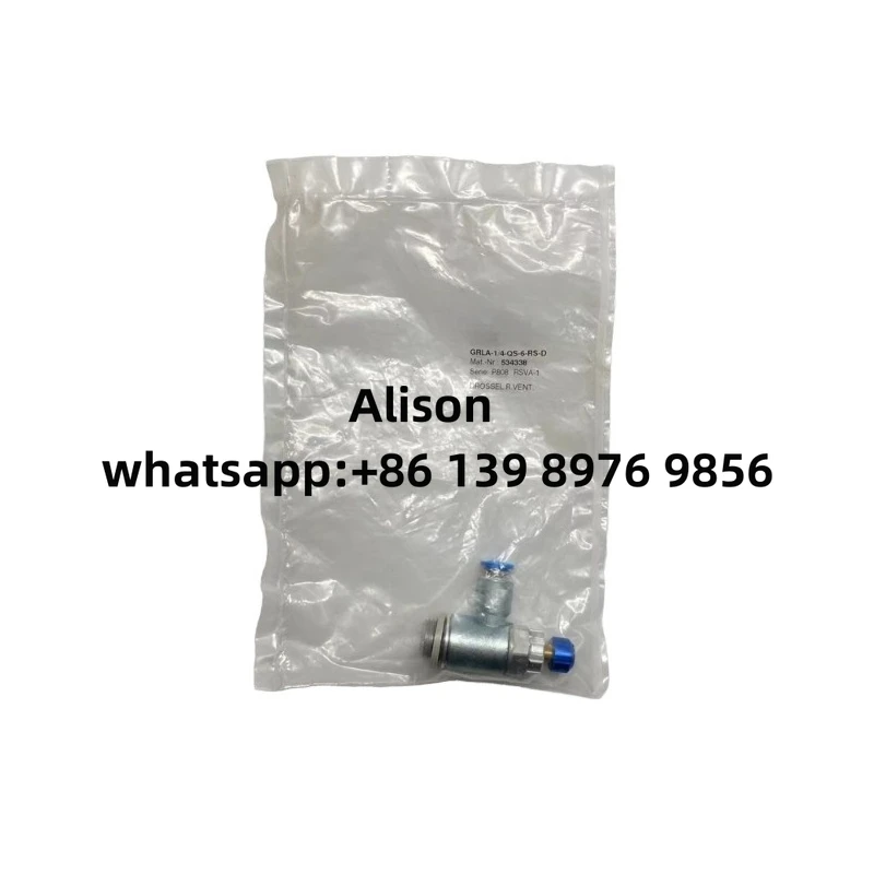 

2PC Check throttle GRLA-1/4-QS-6- 534338 GRLA-1/4-QS-8-RS-D 534339 GRLA-1/4-QS-8-RS-D 534339 GRLA-1/4-QS-10-RS-D 534340 534340