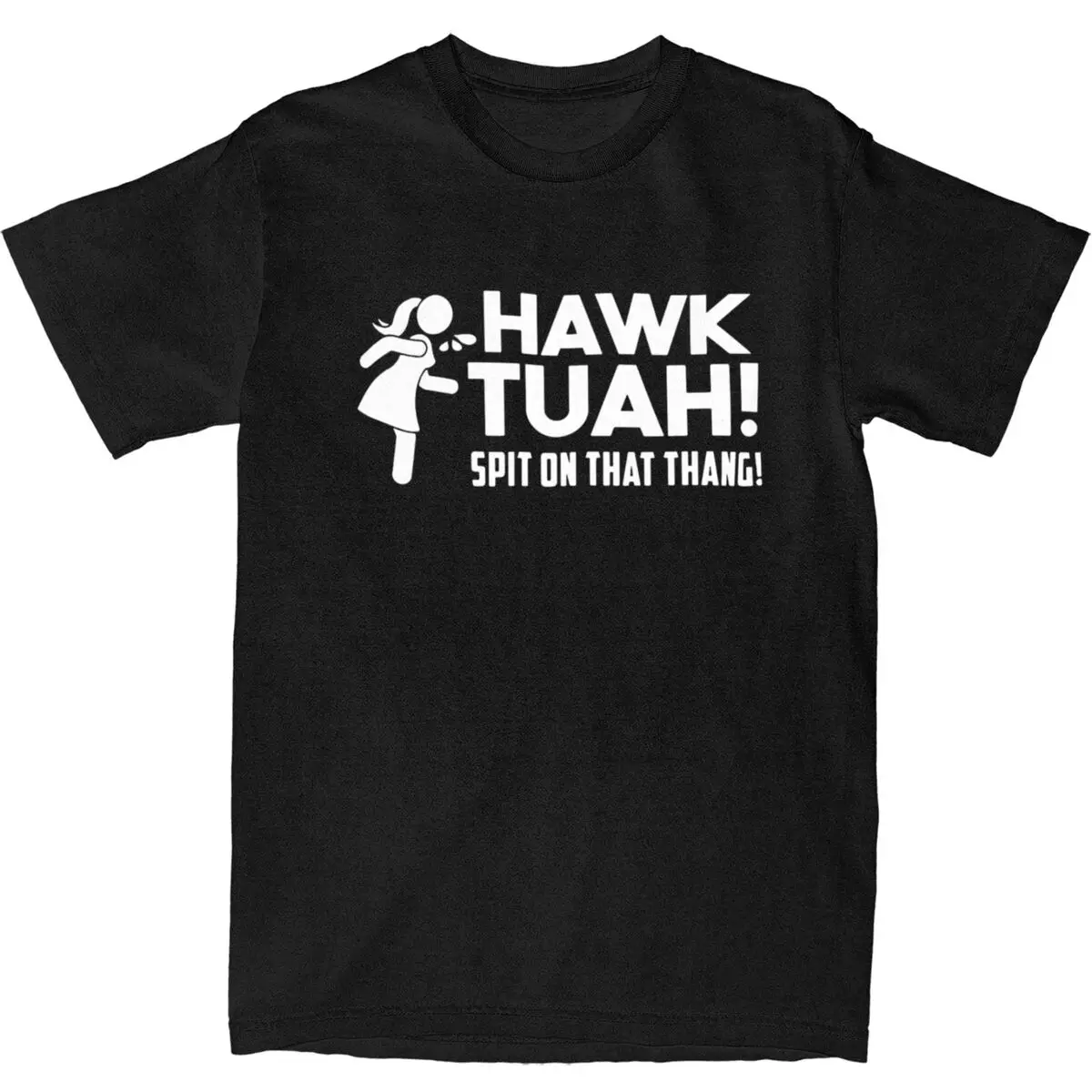 Hawk Tuah Spit On That Thang Merch Shirt Men Women Crazy Cotton Graphic Print Tee Shirts