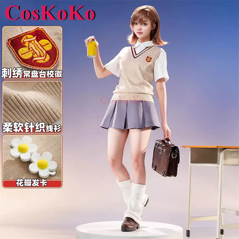 

CosKoKo Misaka Mikoto Cosplay Anime A Certain Scientific Railgun Costume Gorgeous Uniform Halloween Party Role Play Clothing S-L