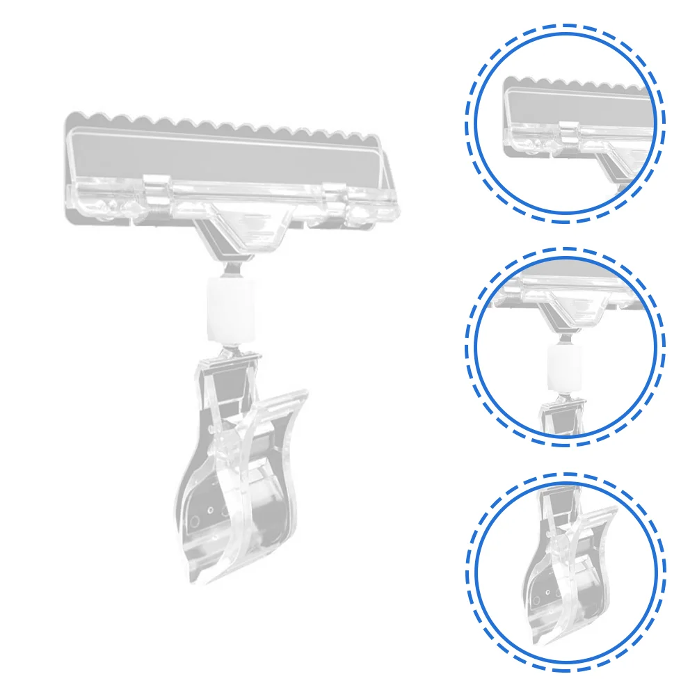 12 Pcs Shelf Clip Price Sign Clips Retail Plastic Holder Labels Advertising Tag Crystal