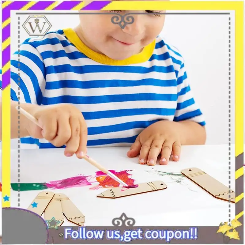 

New 100Piece Blank Wooden Bookmarks Crafts Lovers With Strings And Holes For Lovers And Crafts Lovers For School Office Gift