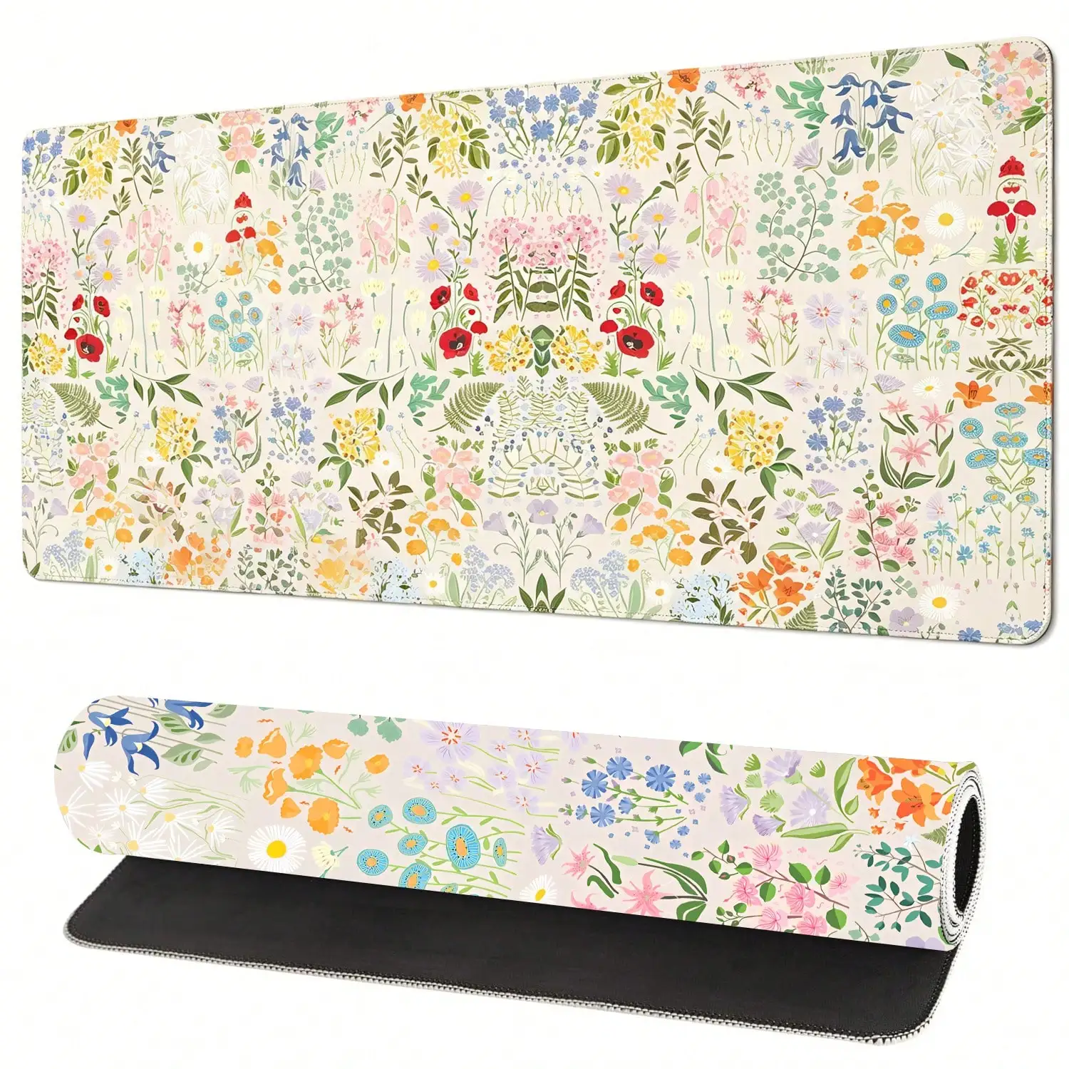 Large Mouse Pad For Desktop, Cute Desk Mat Pad Protector For Work & Gaming, Aesthetic Pretty Anti-Slip Laptop Blotter Cover For Office School Home Supplies