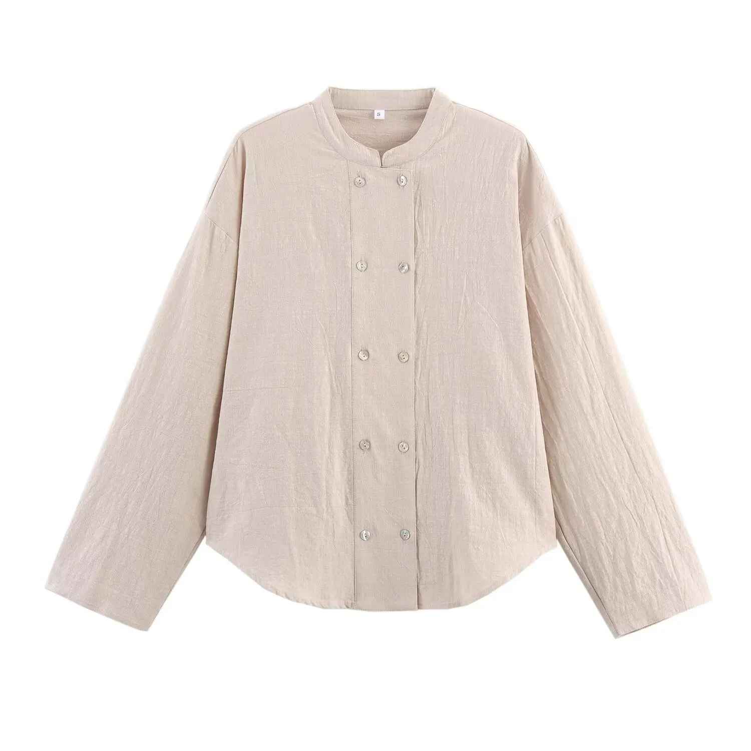 Dave&Di Autumn Khaki Casual Shirt Trousers Suit French Country Lazy Casual Jacket Harem Pants Two-piece Suit Sets Women